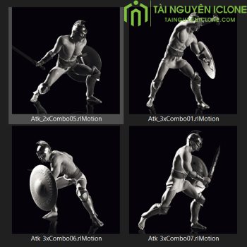 Gói Chuyển Động iClone Pha đấu khiên và kiếm nâng cao