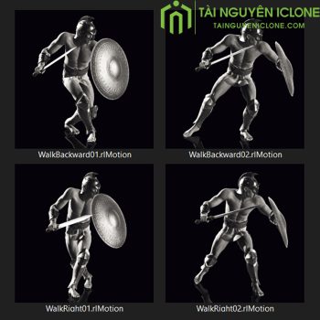 Gói Chuyển Động iClone Sử dụng kiếm và khiên