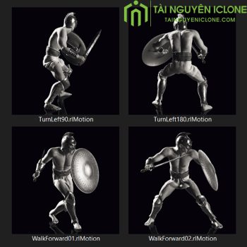 Gói Chuyển Động iClone Sử dụng kiếm và khiên