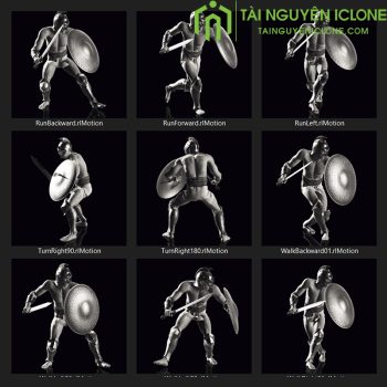Gói Chuyển Động iClone Sử dụng kiếm và khiên