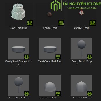 Gói iClone Bánh ngọt và bàn bánh