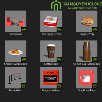 Gói iClone Bộ sưu tập dich vụ ăn uống