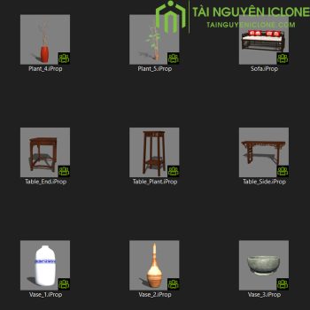 Gói iClone Phòng khách kiểu Trung quốc