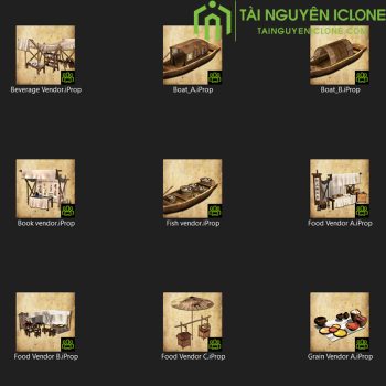 Gói iClone Xây dựng ngôi làng ven sông Trung Quốc