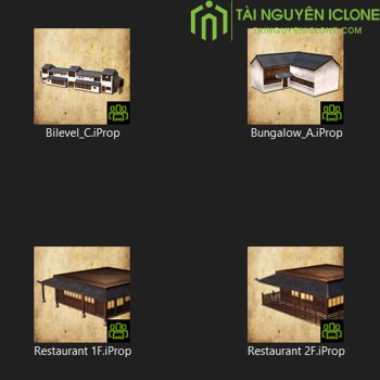Gói iClone Xây dựng ngôi làng ven sông Trung Quốc