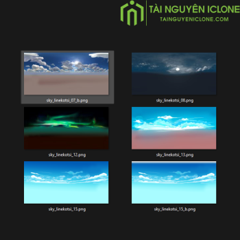 iclone Cartoon & Stylized HDRI sky Pack 2