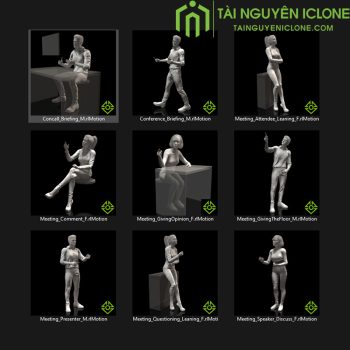 Gói-Chuyển-Động-Motions-iClone-Cuộc-họp-làm-việc-văn-phòng