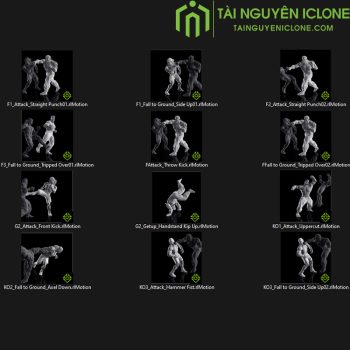 Gói-Motions-iClone-Chiến-đấu-tay-đôi
