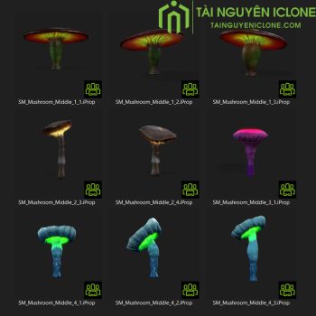 Gói iClone Bộ sưu tập nấm ảo