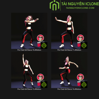 Gói iClone Câu lạc bộ cô gái khiêu vũ chuyên nghiệp
