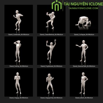 Gói iClone Chuyển động hoạt hình cổ điển của nam