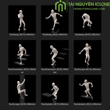 Gói iClone Chuyển động hoạt hình cổ điển của nam