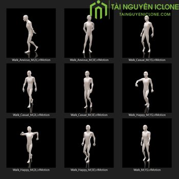 Gói iClone Chuyển động hoạt hình cổ điển của nam