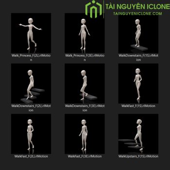 Gói iClone Chuyển động hoạt hình cổ điển của nữ