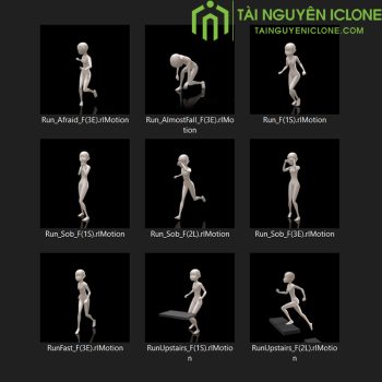 Gói iClone Chuyển động hoạt hình cổ điển của nữ