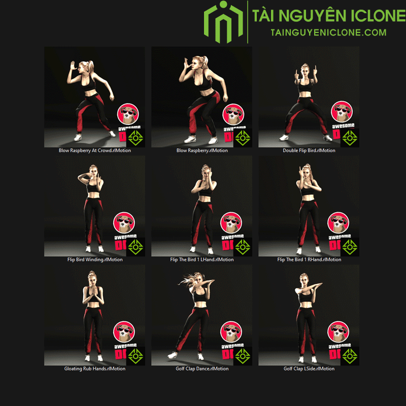 Gói iClone Cử chỉ chế nhạo và xúc phạm