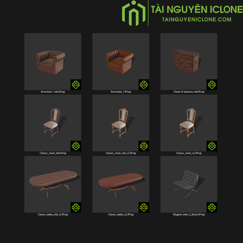 Gói iClone Đồ nội thất