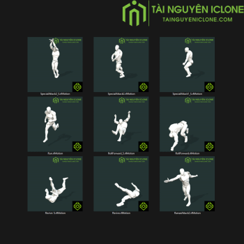 Gói iClone Hành động của nữ võ sĩ TNIC