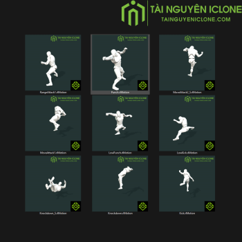 Gói iClone Hành động của nữ võ sĩ TNIC