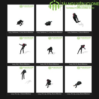 Gói iClone Motions : Hành động bị đánh