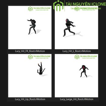 Gói iClone Motions : Hành động bị đánh