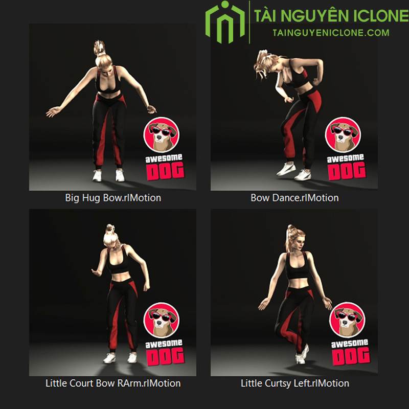 Gói iClone Những động tác cúi