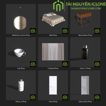 Gói iClone Phòng khách sạn hiện đại