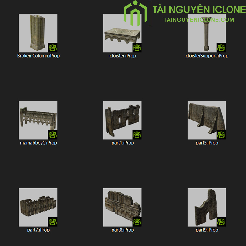 Gói iClone Tàn tích tu viện