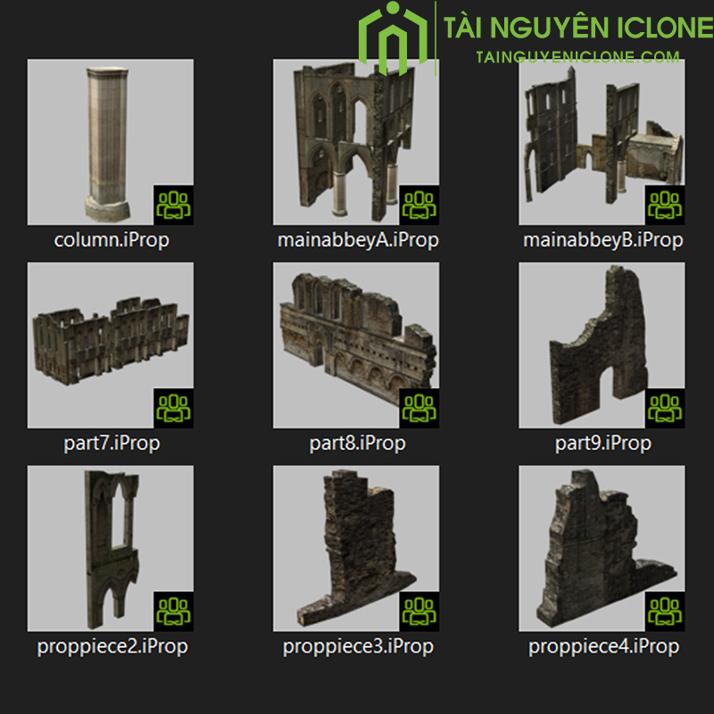 Gói iClone Tàn tích tu viện