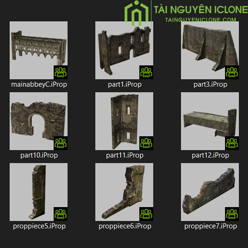 Gói iClone Tàn tích tu viện