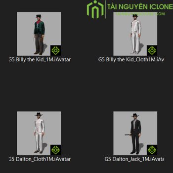 Gói iClone Trang phục cao bồi miền đông