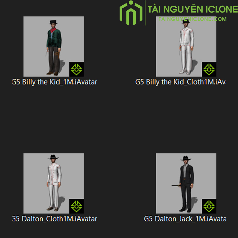 Gói iClone Trang phục cao bồi miền đông