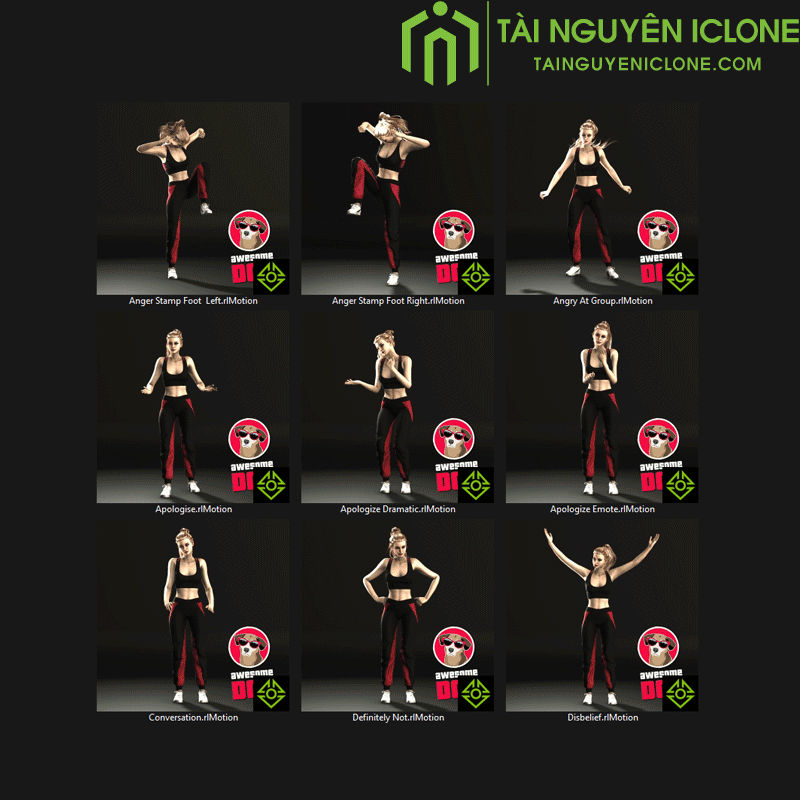 Gói iClone Cử chỉ thể chất