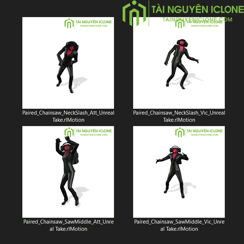 Gói iClone chuyển động Máy cưa
