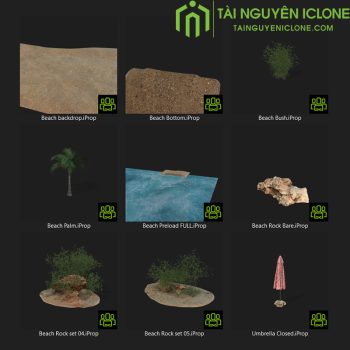 Gói iClone Đạo cụ Bãi biển