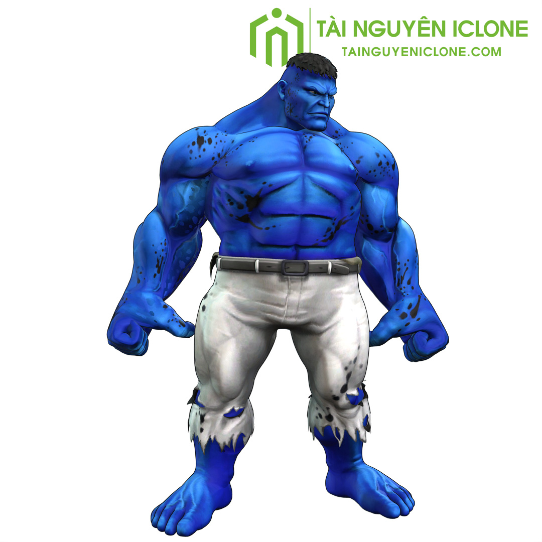 Gói iClone Nhân vật Captain Universe Hulk (Blue) 6