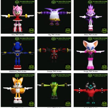bo 15 nhan vat sonic danh cho iclone 8 va cc4 bo nhan vat sonic dành cho iclone 8 và cc 4_tainguyeniclone.com