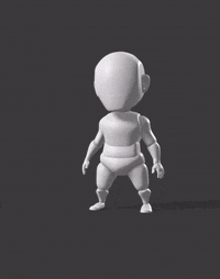 Cartoon Baby Hug Walking