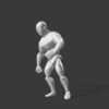Orc Walk Backwards with Weapon